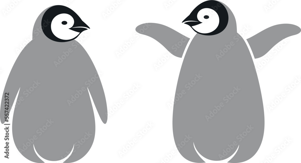 Naklejka premium Penguin logo. King Penguin logo