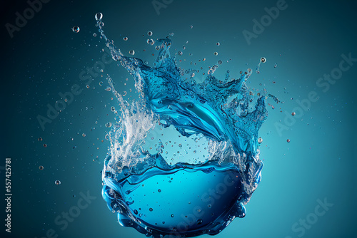 Water splash background created with generative Ai technology