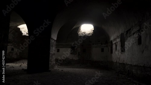 Underground dungeon and window view photo