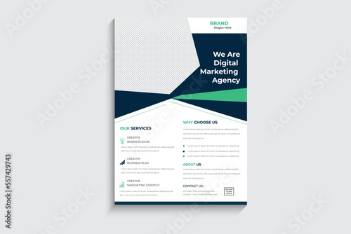 Corporate business flyer design template, eps version.	
