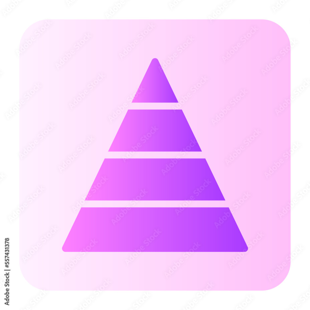 pyramid gradient icon