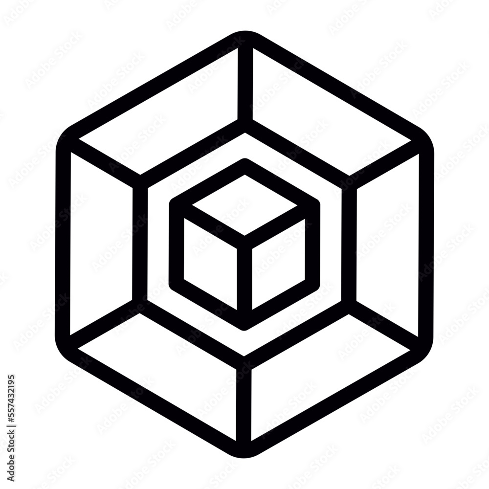 cube line icon cube line icon