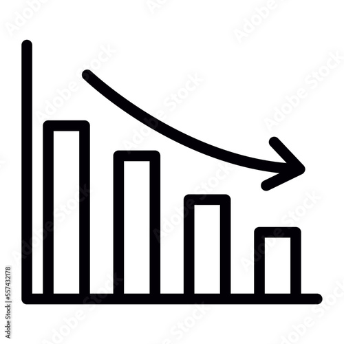 bar down line icon
