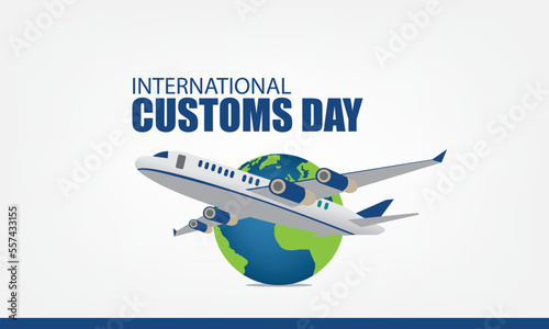 Vector Illustration of International Customs Day. Simple and Elegant Design