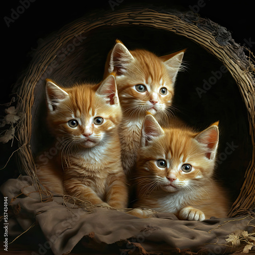 Trio de chatons roux photo