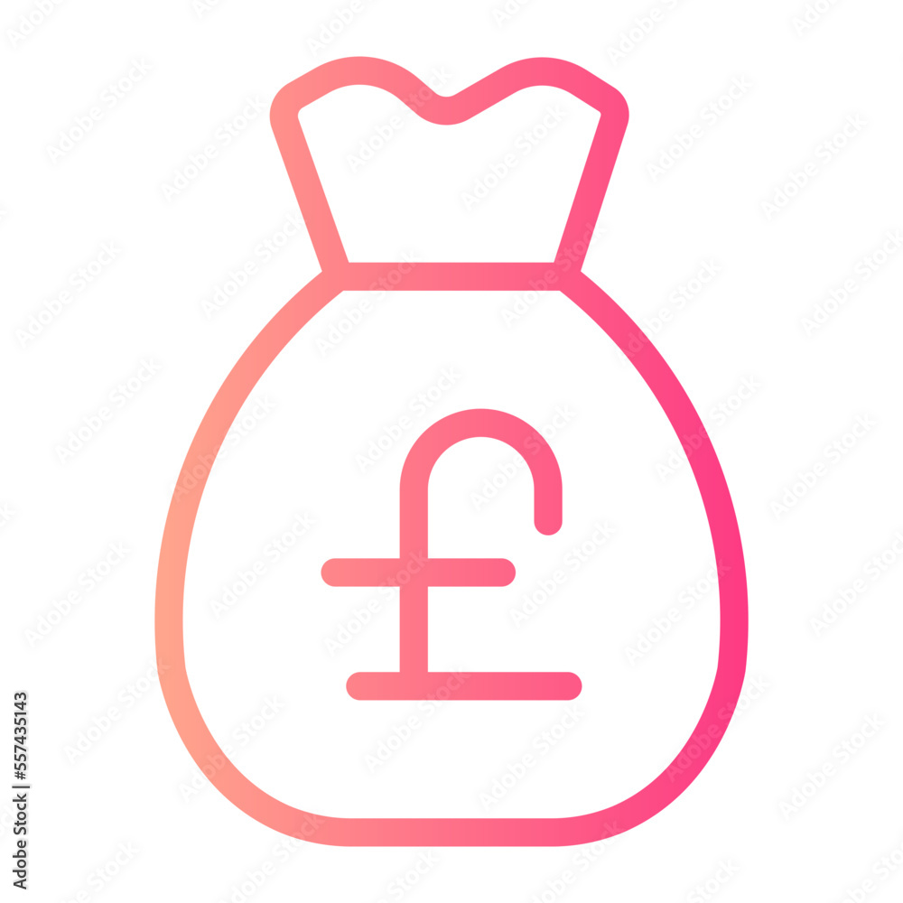 money bag gradient icon money bag gradient icon