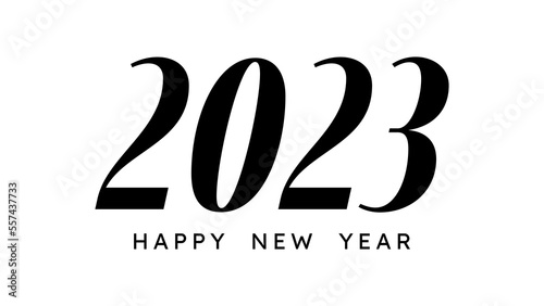 Happy New Year 2023 , 2023 calligraphy handwriting isolated on white background, , Illustration Vector EPS 10