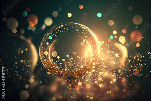 happy new year, champagne glass