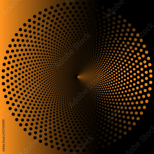 geometric abstract background halftone transition with circles  vector