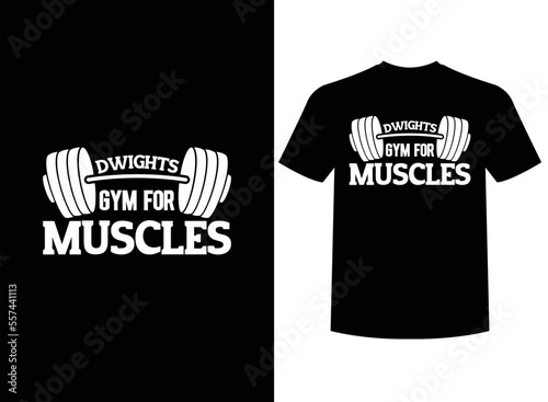 Dwights Gym For Muscles Print-ready T-Shirt Design photo
