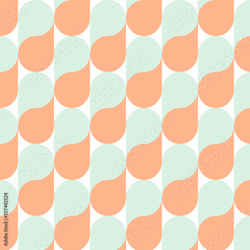 Seamless Vector Pattern With Pill Shapes And Drop Shapes. White background	
