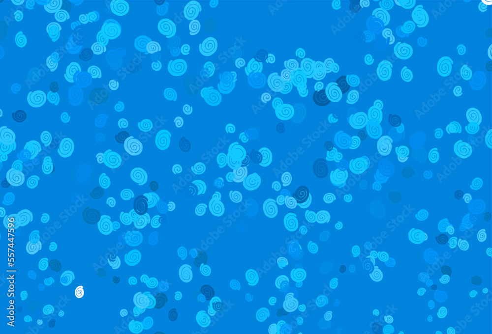 Light BLUE vector pattern with curved circles.