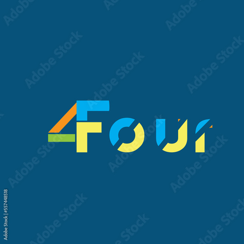 Three text logo vector template. Design for banner, greeting cards or print etc.