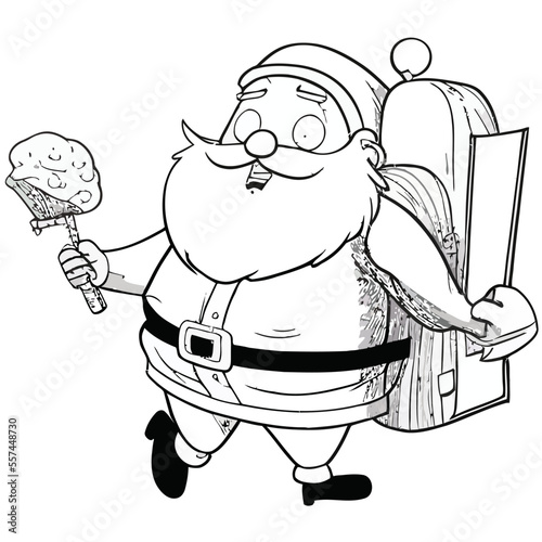 vector illustration of Santa Claus