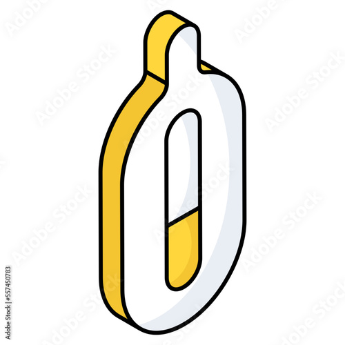 An editable design icon of thermometer