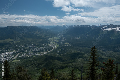 View on Fernie from the mountains photo