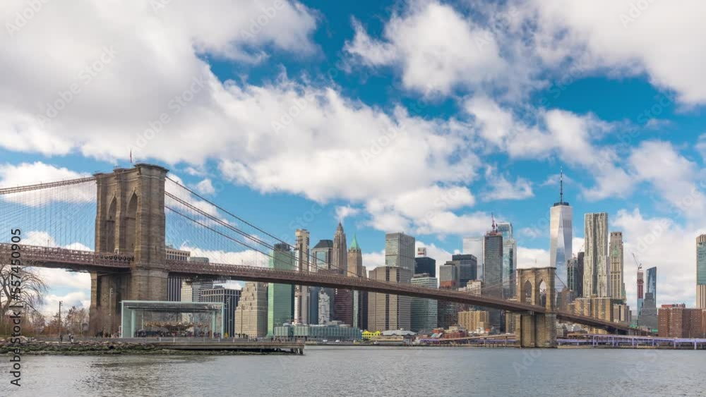 Timelapse of Brooklyn bridge and Manhattan, New York City. Timelapse of Brooklyn bridge and Manhattan, New York City.