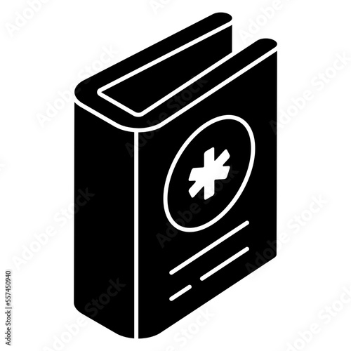 A unique design icon of medical book