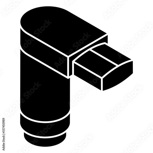 Trendy design icon of inhaler 