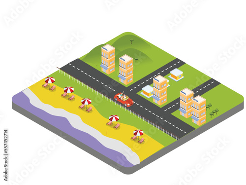 people riding a car and enjoying road trip on beach