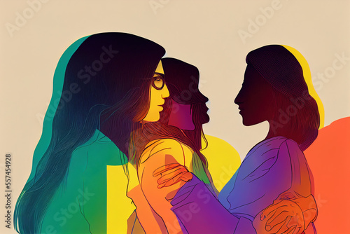 LGBTQ. Gay pride design. Homosexual relationships, A diverse community of modern gay, lesbian, bisexual, transgender