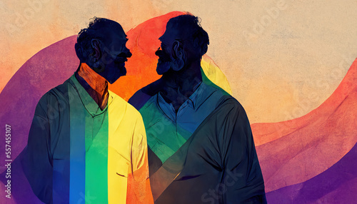 LGBTQ. Gay pride design. Homosexual relationships, A diverse community of modern gay, lesbian, bisexual, transgender
