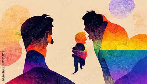 LGBTQ. Homosexual relationships, A diverse community of modern gay, lesbian, bisexual, transgender. Fathers Day