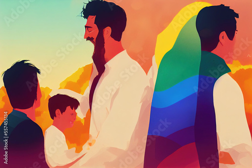 LGBTQ. Gay pride design. Homosexual relationships, A diverse community of modern gay, lesbian, bisexual, transgender