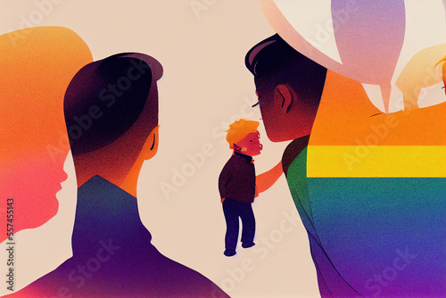 LGBTQ. Homosexual relationships, A diverse community of modern gay, lesbian, bisexual, transgender. Fathers Day