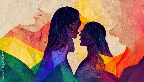 LGBTQ. Gay pride design. Homosexual relationships, A diverse community of modern gay, lesbian, bisexual, transgender