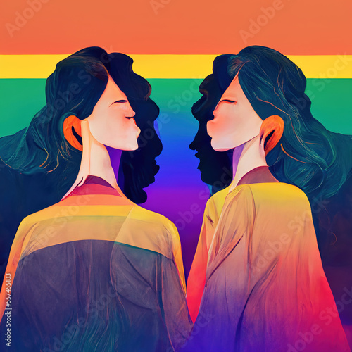 LGBTQ. Gay pride design. Homosexual relationships, A diverse community of modern gay, lesbian, bisexual, transgender
