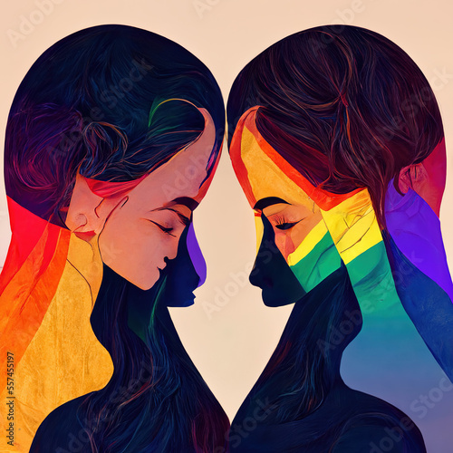 LGBTQ. Gay pride design. Homosexual relationships, A diverse community of modern gay, lesbian, bisexual, transgender