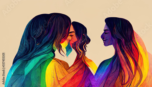 LGBTQ. Gay pride design. Homosexual relationships, A diverse community of modern gay, lesbian, bisexual, transgender