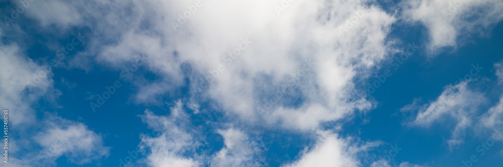 High resolution panoramic blue cloudy sky background High resolution panoramic blue cloudy sky background