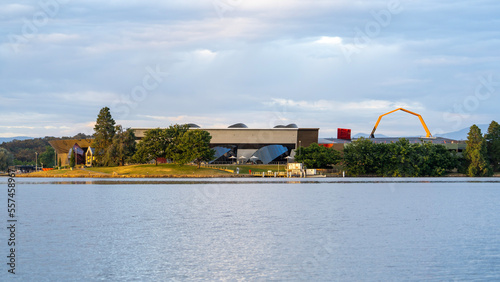 Lake Burley Griffin, Canberra, towards the National Museum of Australia. photo