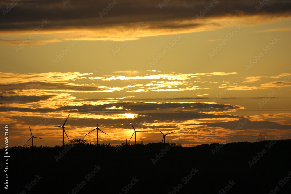 Couché de soleil orange - France Couché de soleil orange - France