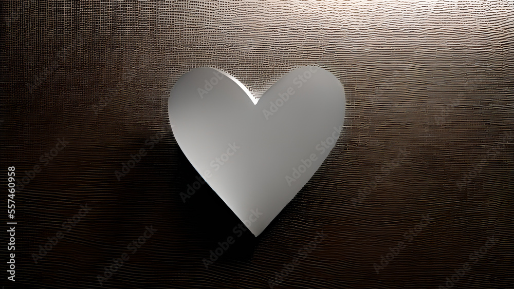 Obraz premium white heart on a surface