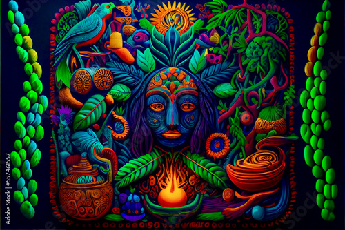 Wallpaper Mural Generative AI abstract render of an intoxication Torontodigital.ca