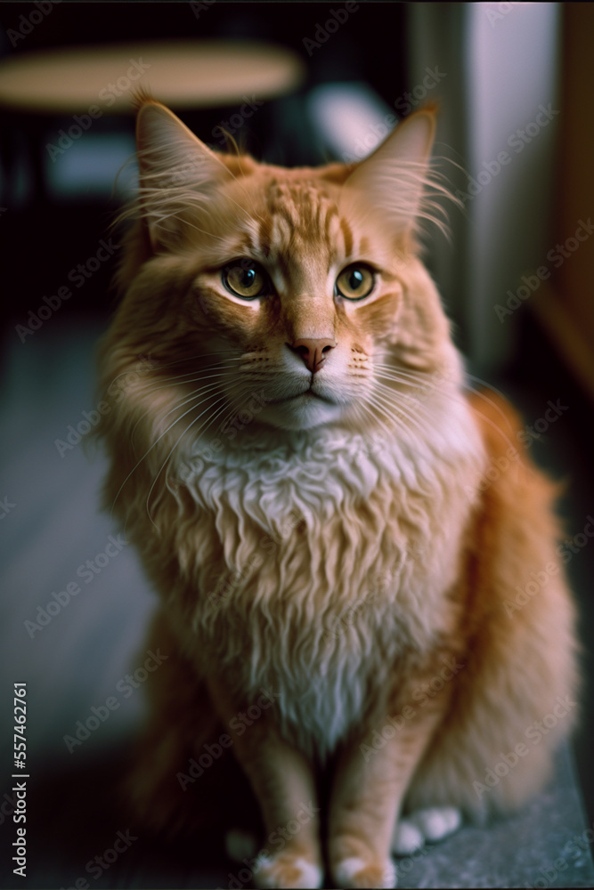 Cute happy cat Generative AI Cute happy cat Generative AI