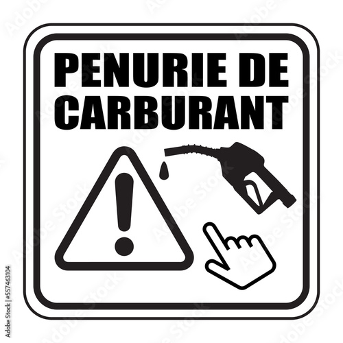Logo pénurie de carburant.