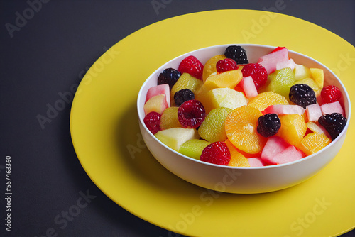 Delicious Mix fruit salad Generative AI