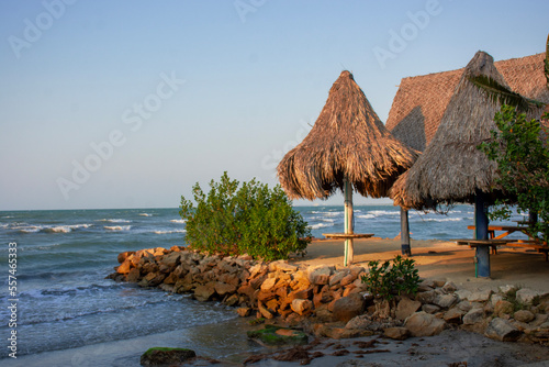 Fototapeta Naklejka Na Ścianę i Meble -  Coveñas Colombia landscape sunset sea beach