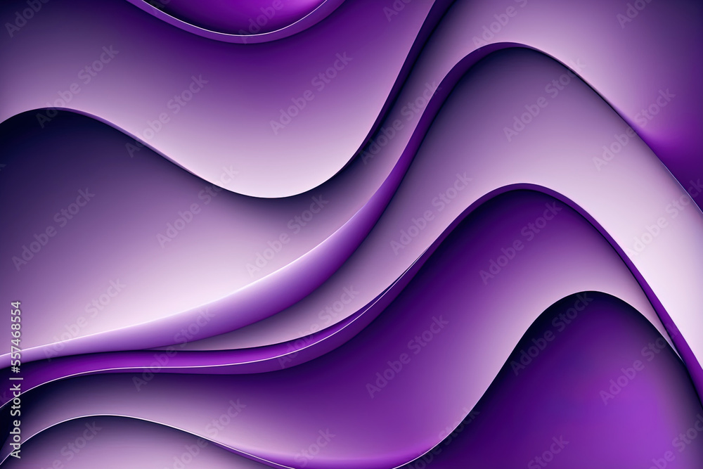 Fototapeta premium Violet wave abstract backdrop. Generative AI
