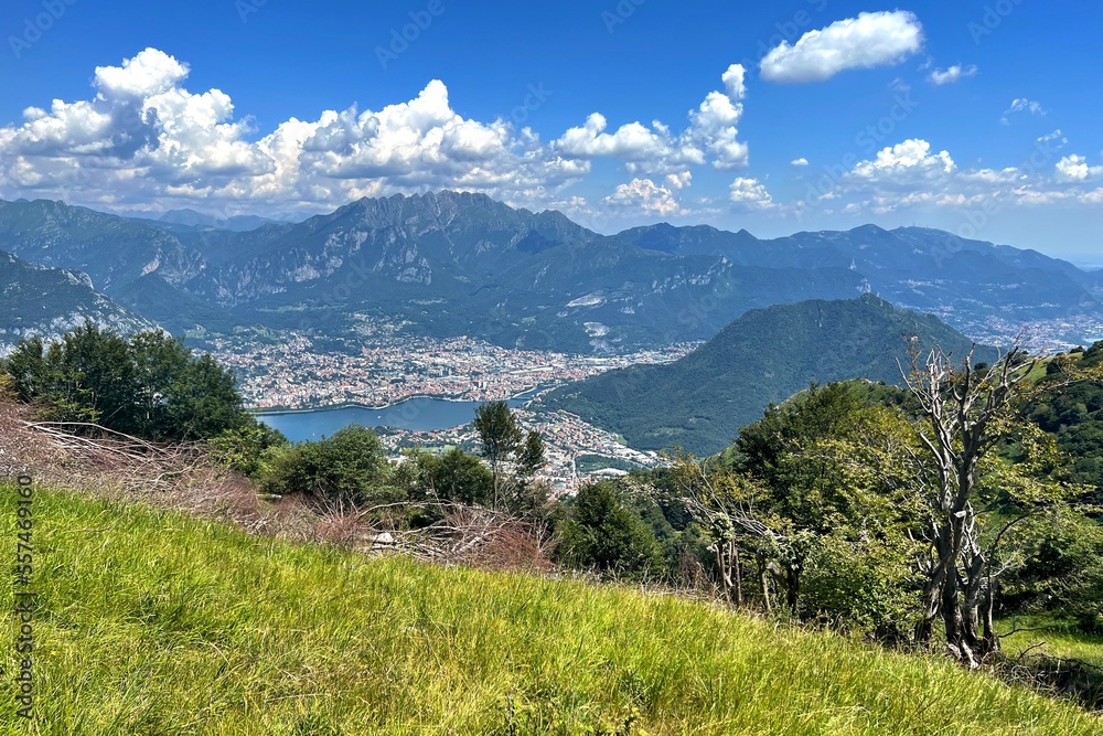 View from Monte Prasanto on Lecco and Lake Como