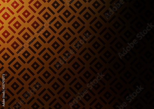 Dark Orange vector pattern with lines, rectangles.