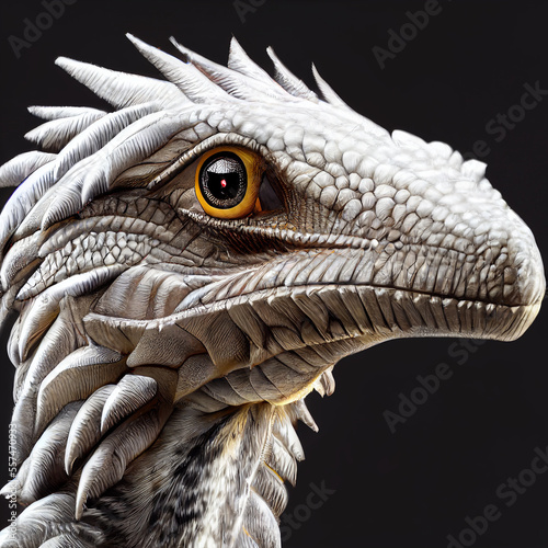 Scary dragon illustration, fantasy picture photo