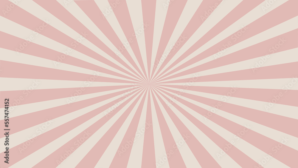 pink retro background with rays