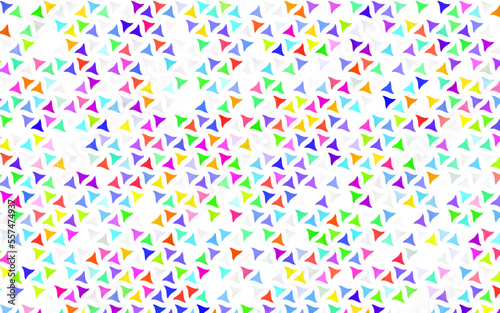 Light Multicolor, Rainbow vector seamless layout with lines, triangles.
