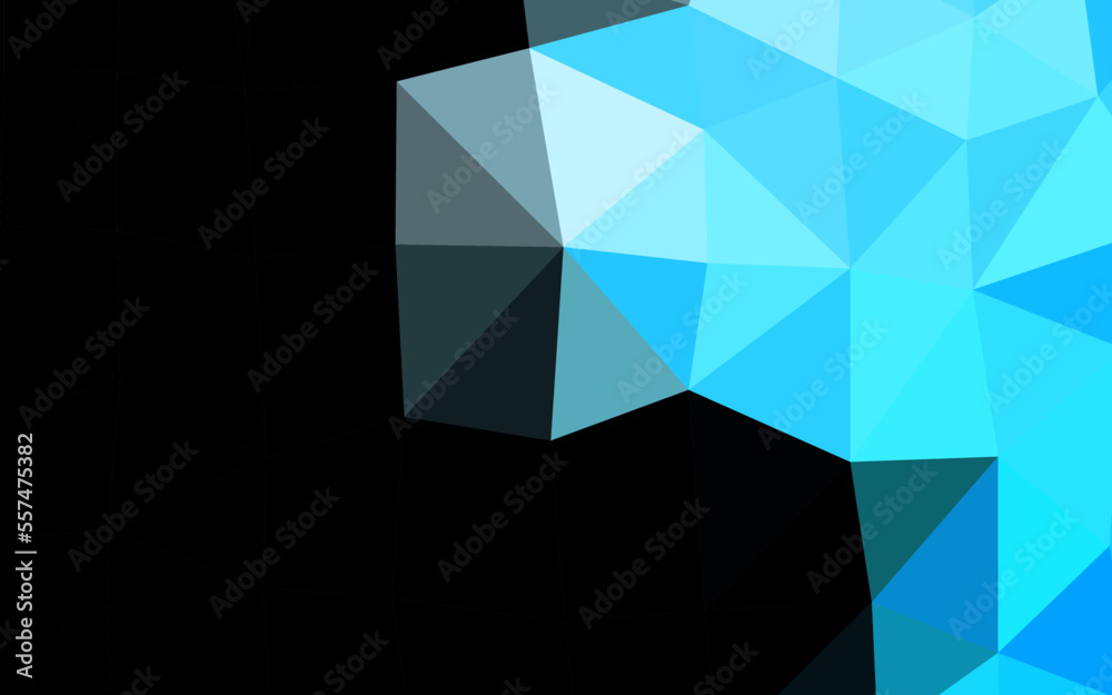 Light BLUE vector shining triangular pattern.