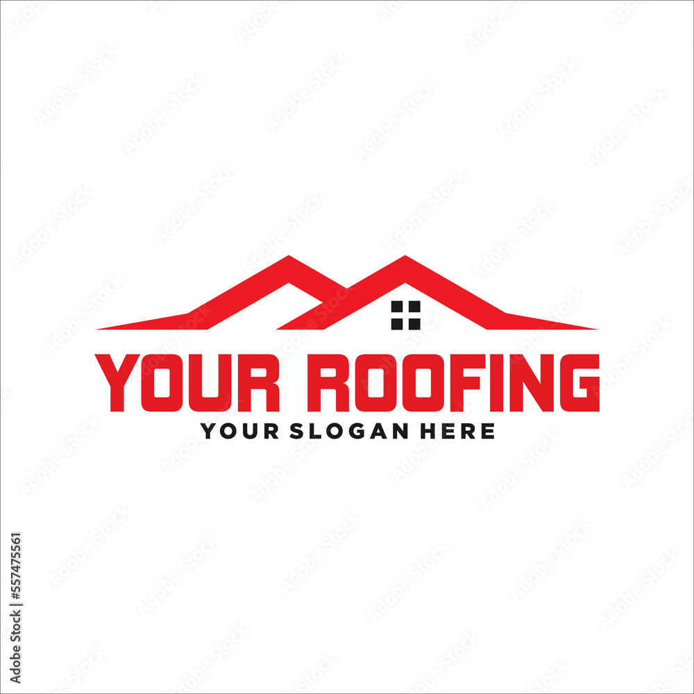 Roofing Logo Design Template Element